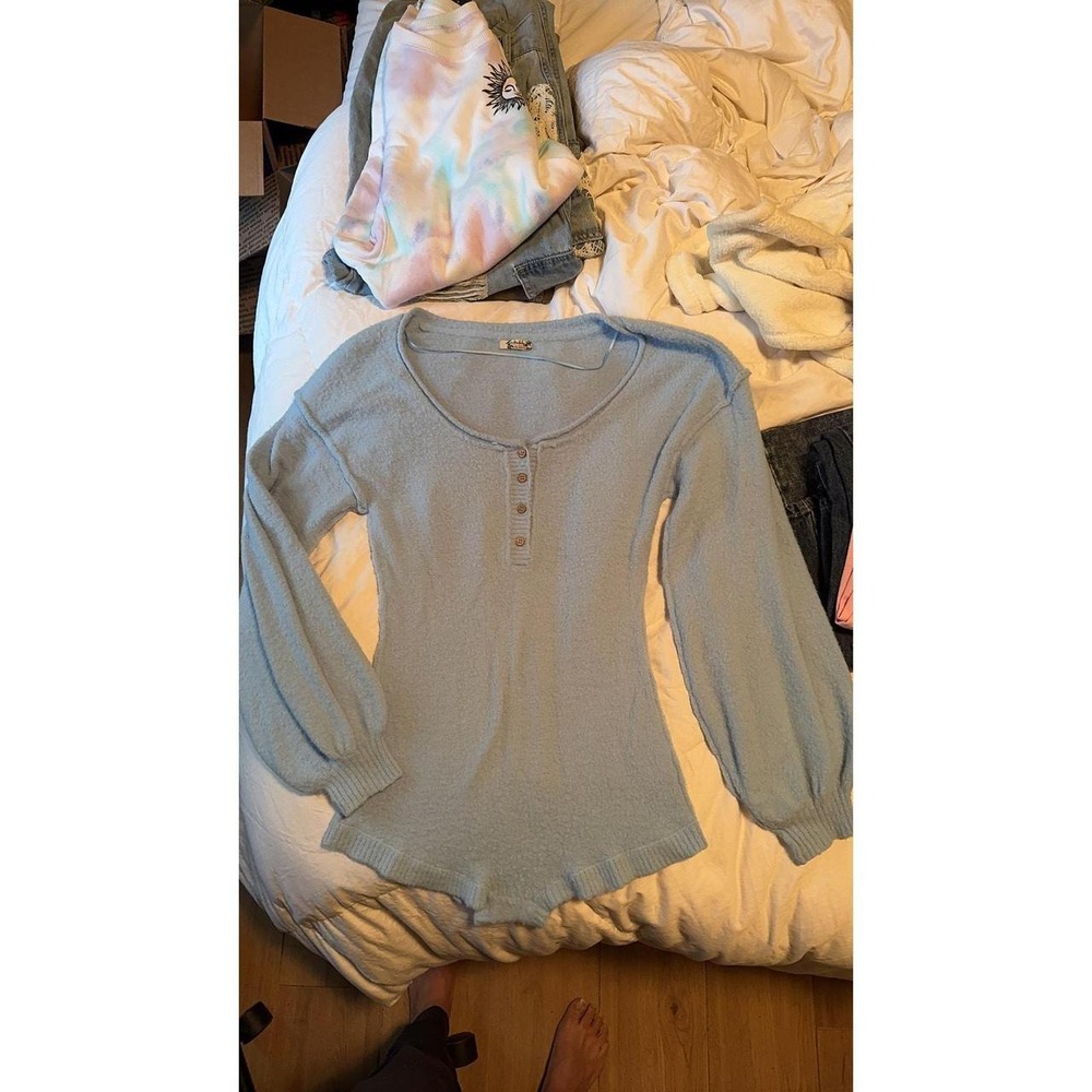 Intimately Free People Baby Blue Soft & fuzzy romper